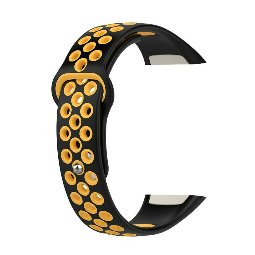 Strap-it Honor Band 6 sport bandje (zwart/geel)