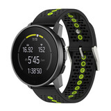 Strap-it® Suunto 9 Peak siliconen bandje (zwart/geel)