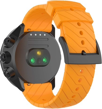 Strap it Strap it Suunto 9 Baro siliconen bandje oranje
