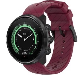 Strap-it® Suunto 9 (Baro) siliconen bandje (bordeaux)
