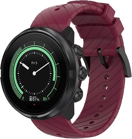 Strap-it® Strap-it Suunto 9 (Baro) siliconen bandje (bordeaux)