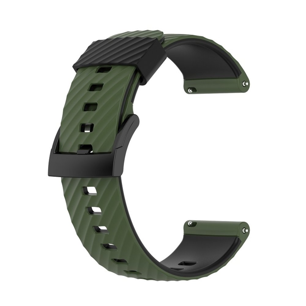 Strap-it® Strap-it Suunto 7 siliconen bandje (groen/zwart)