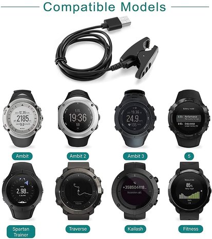 Suunto Ambit 1 2 3 oplader oplaadkabel Smartwatchbanden