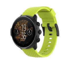 Strap-it® Suunto 7 siliconen bandje (lichtgroen)