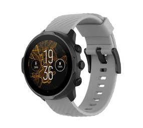 Strap-it® Suunto 7 siliconen bandje (grijs)