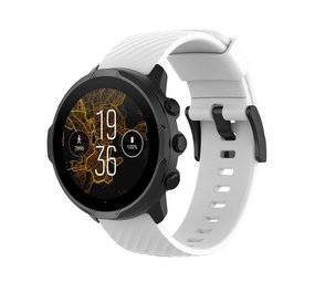 Strap-it® Suunto 7 siliconen bandje (wit)