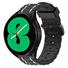 Strap-it® Strap-it Samsung Galaxy Watch 4 40mm sport gesp band (zwart/wit) Strap-it® Strap-it Samsung Galaxy Watch 4 40mm sport gesp band (zwart/wit)