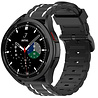 Strap-it® Strap-it Samsung Galaxy Watch 4 classic 46mm sport gesp band (zwart/wit) Strap-it® Strap-it Samsung Galaxy Watch 4 classic 46mm sport gesp band (zwart/wit)