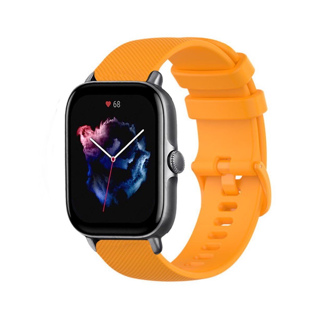 Strap-it® Strap-it Amazfit GTS 3 Luxe Siliconen bandje (oranje)