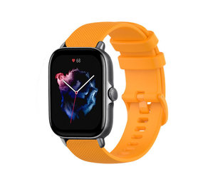 Strap-it® Amazfit GTS 3 Luxe Siliconen bandje (oranje)