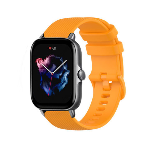 Strap-it® Strap-it Amazfit GTS 3 Luxe Siliconen bandje (oranje)