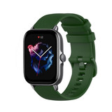 Strap-it® Amazfit GTS 3 Luxe Siliconen bandje (legergroen)