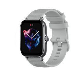 Strap-it® Amazfit GTS 3 Luxe Siliconen bandje (grijs)