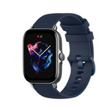 Strap-it® Amazfit GTS 3 Luxe Siliconen bandje (donkerblauw)