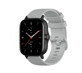 Strap-it® Amazfit GTS 2 Luxe Siliconen bandje (grijs)