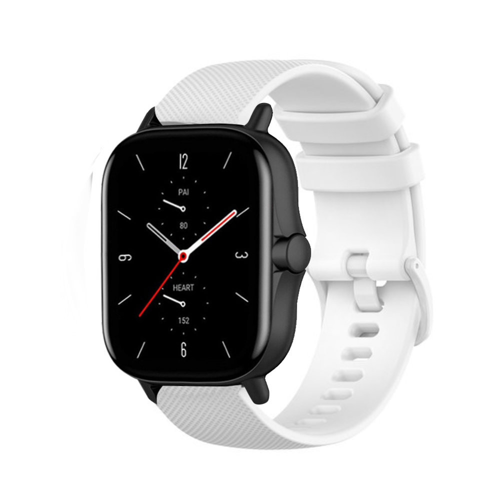 Strap-it® Strap-it Amazfit GTS 2 Luxe Siliconen bandje (wit)