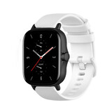 Strap-it® Amazfit GTS 2 Luxe Siliconen bandje (wit)