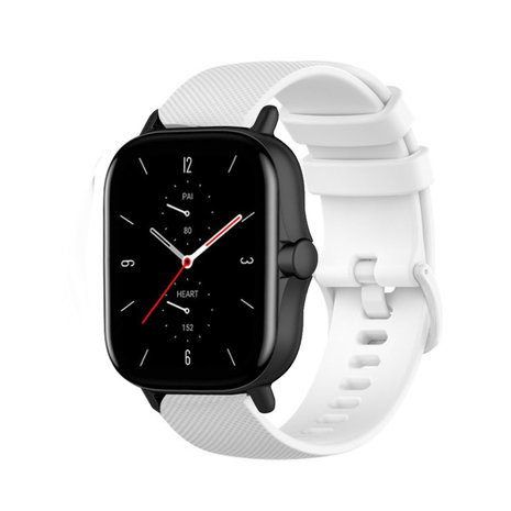 Strap-it® Strap-it Amazfit GTS 2 Luxe Siliconen bandje (wit)
