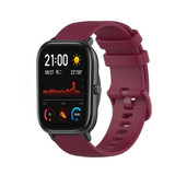 Strap-it® Amazfit GTS Luxe Siliconen bandje (donkerrood)