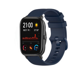 Strap-it® Amazfit GTS Luxe Siliconen bandje (donkerblauw)