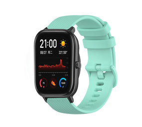 Strap-it® Amazfit GTS Luxe Siliconen bandje (aqua)