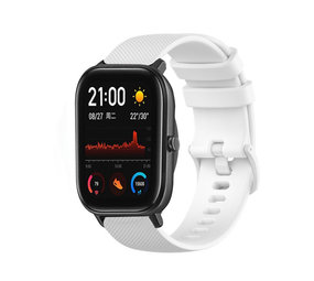 Strap-it® Amazfit GTS Luxe Siliconen bandje (wit)