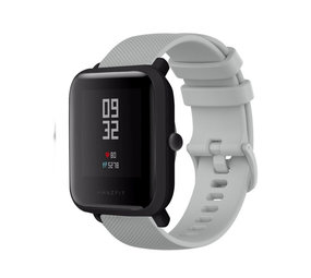 Strap-it® Amazfit Bip Luxe Siliconen bandje (grijs)