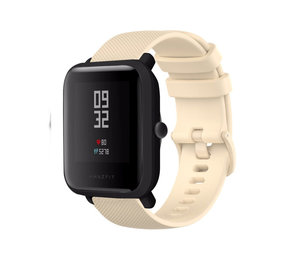 Strap-it® Amazfit Bip Luxe Siliconen bandje (beige)