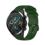 Strap-it® Huawei Watch GT 2 Luxe Siliconen bandje (legergroen)