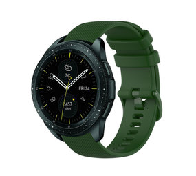 Strap-it® Samsung Galaxy Watch 42mm Luxe Siliconen bandje (legergroen)