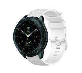 Strap-it® Samsung Galaxy Watch 42mm Luxe Siliconen bandje (wit)