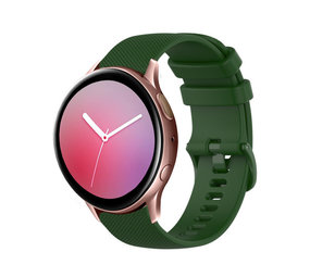 Strap-it® Samsung galaxy watch Active Luxe Siliconen bandje (legergroen)