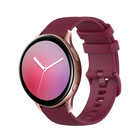 Strap-it® Strap-it Samsung galaxy watch Active Luxe Siliconen bandje (donkerrood)