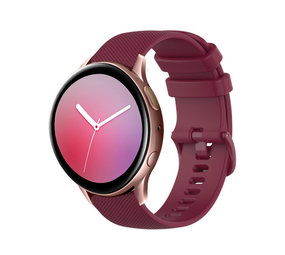 Strap-it® Samsung galaxy watch Active Luxe Siliconen bandje (donkerrood)