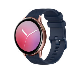 Strap-it® Samsung galaxy watch Active Luxe Siliconen bandje (donkerblauw)