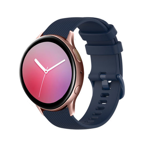 Strap-it® Strap-it Samsung galaxy watch Active Luxe Siliconen bandje (donkerblauw)