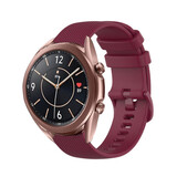 Strap-it® Samsung Galaxy Watch 3 41mm Luxe Siliconen bandje (donkerrood)