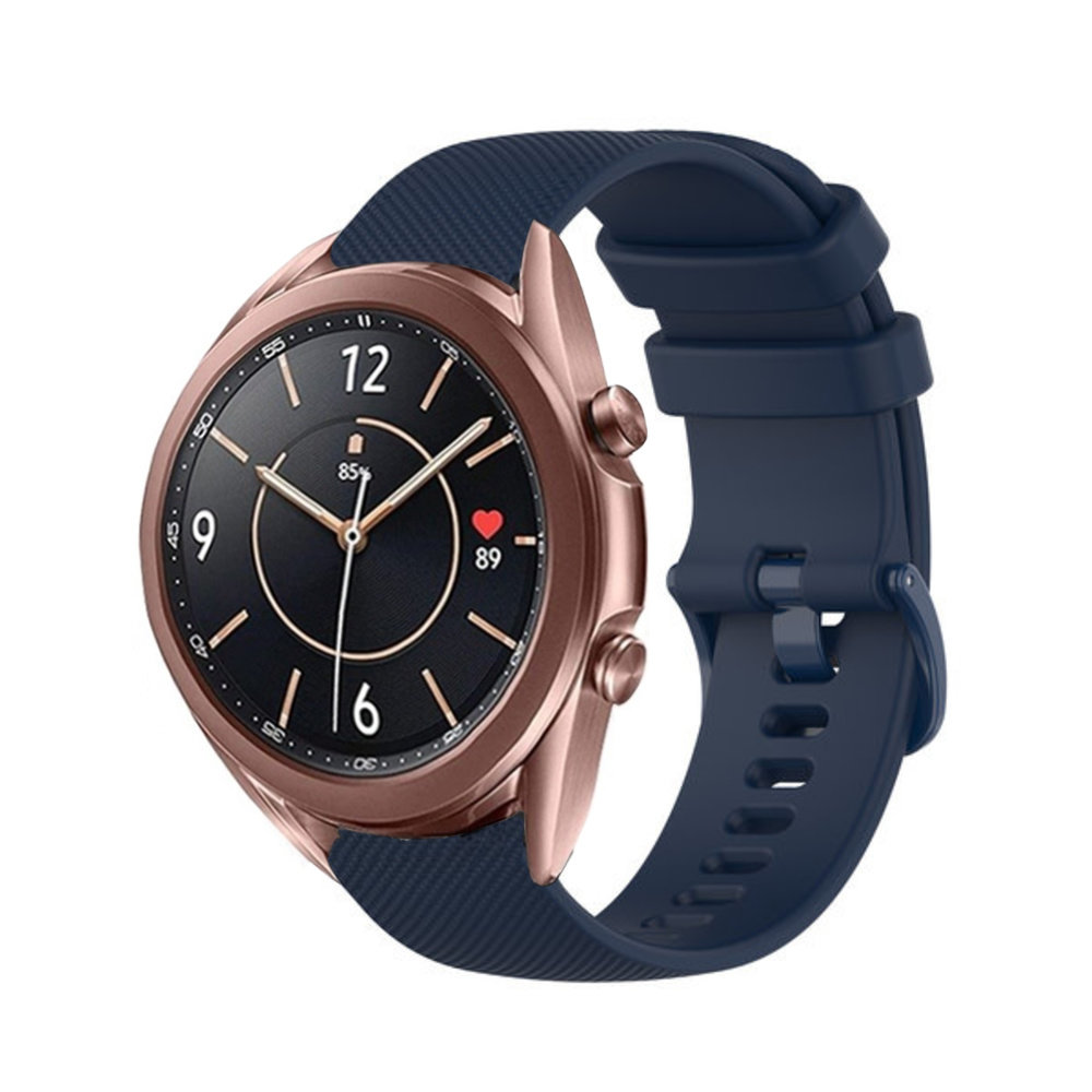 Samsung Galaxy Watch 3 41mm Luxe Siliconen bandje (donkerblauw