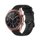 Strap-it® Samsung Galaxy Watch 3 41mm Luxe Siliconen bandje (zwart)