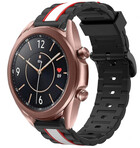 Strap-it® Strap-it Samsung Galaxy Watch 3 41mm Special Edition Band (zwart/wit)