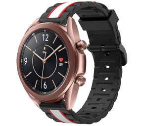 Strap-it® Samsung Galaxy Watch 3 41mm Special Edition Band (zwart/wit)