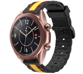 Strap-it® Samsung Galaxy Watch 3 41mm Special Edition Band (zwart/geel)