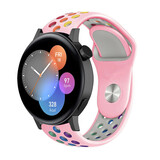 Strap-it® Huawei Watch GT 3 42mm sport band (roze/kleurrijk)