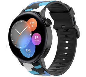Strap-it® Huawei Watch GT 3 camouflage band (blauw)