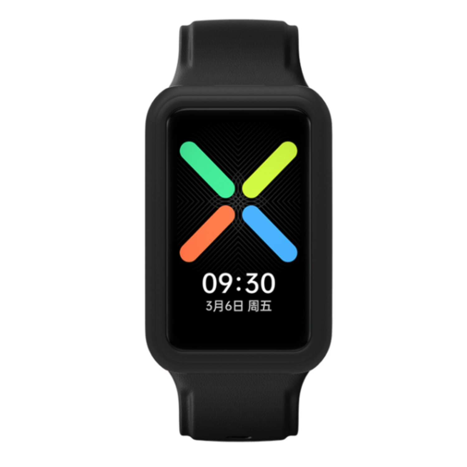 Oppo Watch Free siliconen beschermhoes zwart Smartwatchbanden