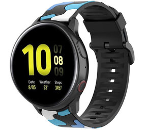 Strap-it® Samsung Galaxy Watch Active camouflage band (blauw)