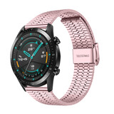 Strap-it® Huawei Watch GT 2 roestvrij stalen band (rosé pink)