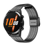 Strap-it® Huawei Watch GT 2 roestvrij stalen band (zwart)