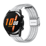 Strap-it® Huawei Watch GT 2 roestvrij stalen band (zilver)