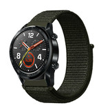Strap-it® Huawei Watch GT 2 42mm nylon band (Donkergroen)